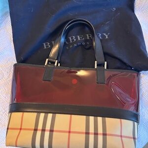 Burberry “beach” “house check” vintage Handbag